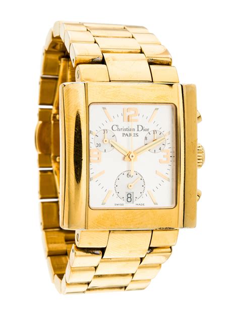 christian dior watch gold